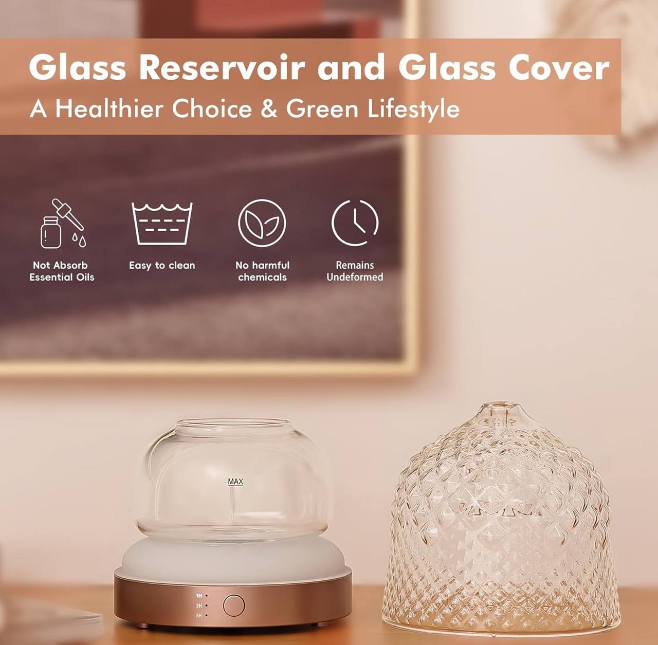 Glass Reservoir Essential Oil Diffuser